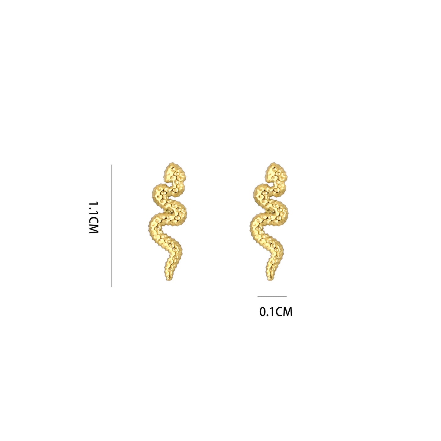 Mini Snake | Oorbellen Zilver